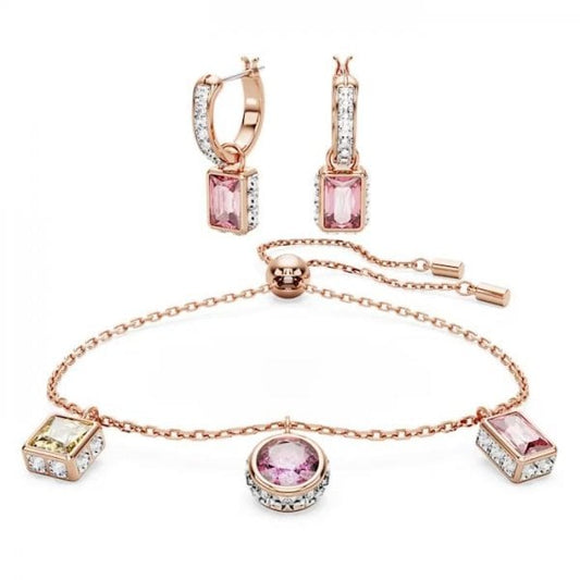 Stilla set Mixed cuts, Multicoloured, Rose gold