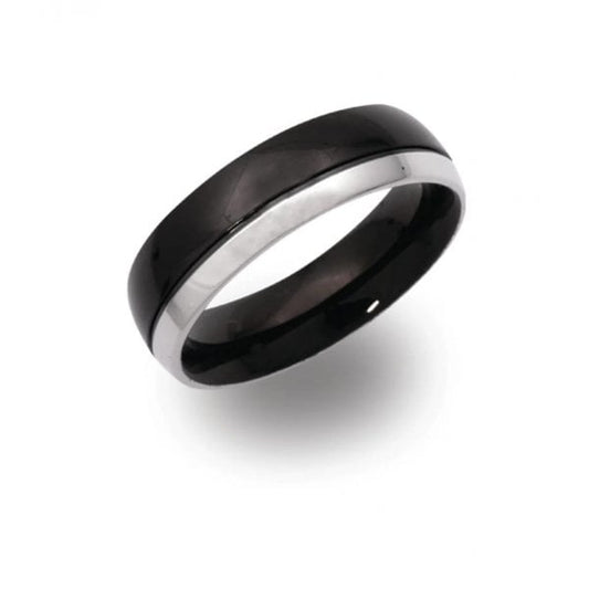 Gents Steel Ring Black IP Plating SIZE 62