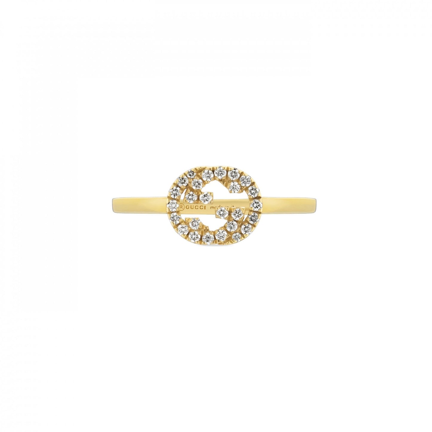 Gucci Interlocking Ring Medium Yellow Gold Size 12