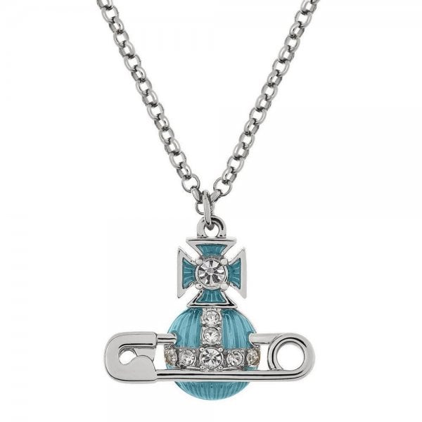 Kitty Aqua Enamel Pendant