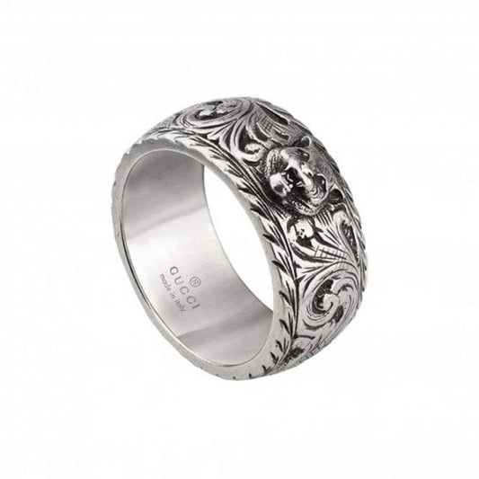 Gatto Ring Sterling Silver 10mm - Size 18