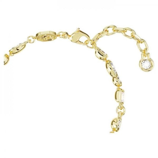 Dextera bracelet, Mixed cuts, White, Gold, Medium