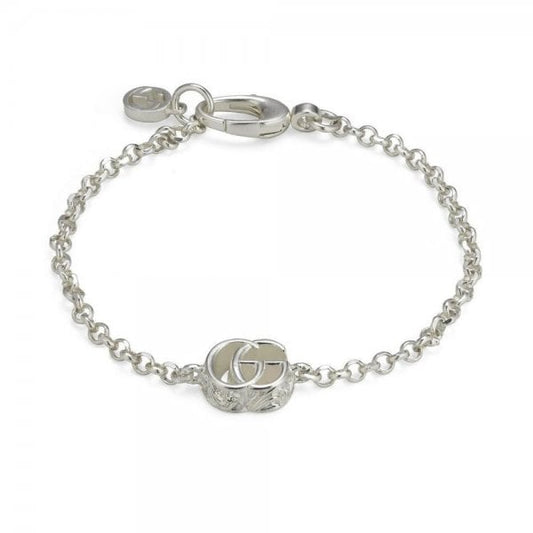GG Marmont Sterling Silver Bracelet Size 17