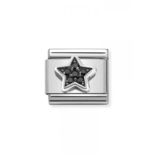 Silver Black Star Charm