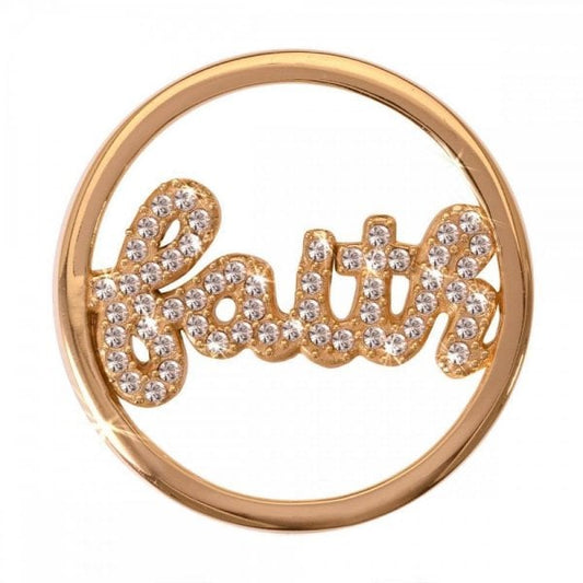 Sparkling Faith Medium Gold Plated Coin