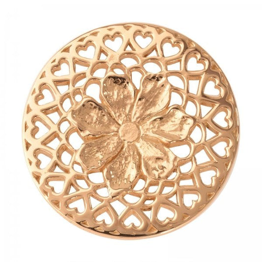 Flower With Love Gold Plated Medium Coin