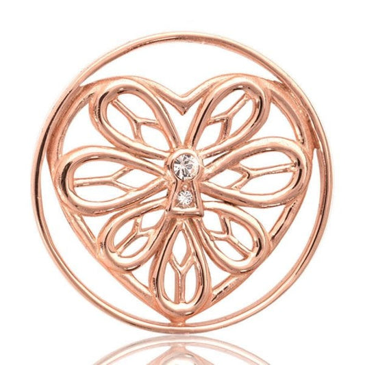 Gold Plated Peaceful Heart Medium Coin