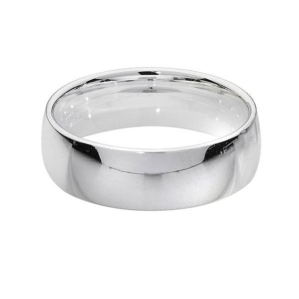 SILVER WEDDING RING SIZE W