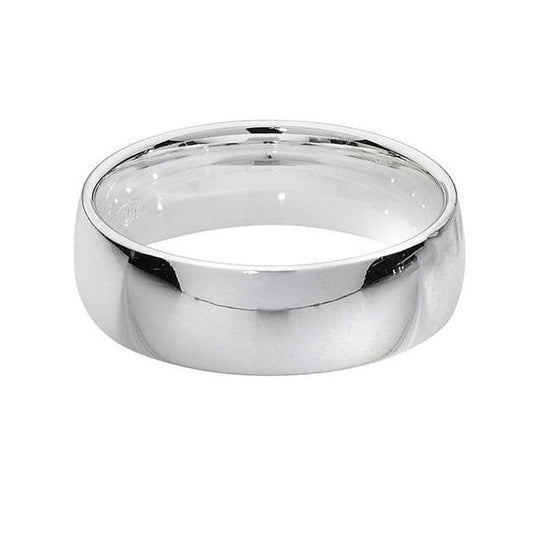 SILVER WEDDING RING SIZE W
