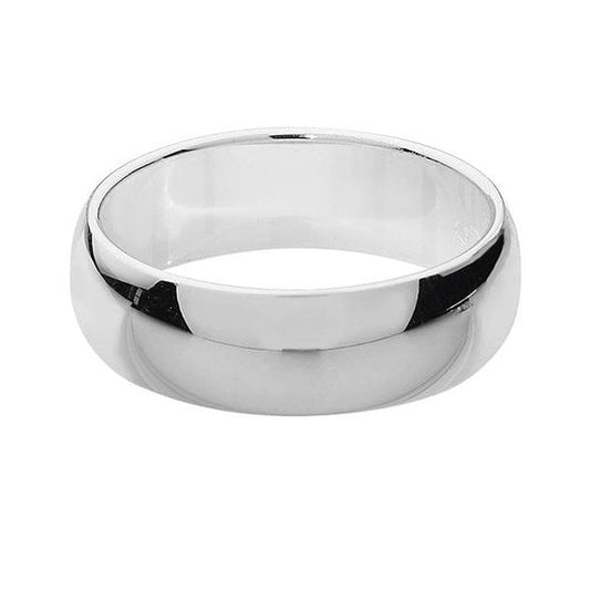 SILVER WEDDING RING SIZE U