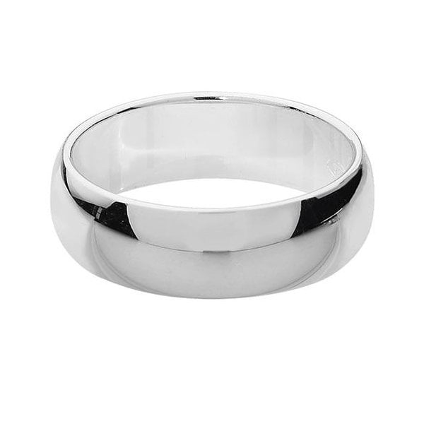 SILVER WEDDING RING SIZE U