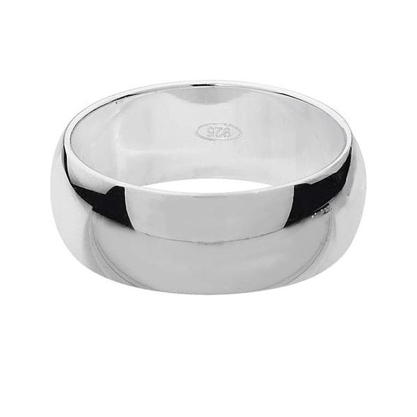 SILVER WEDDING RING SIZE X