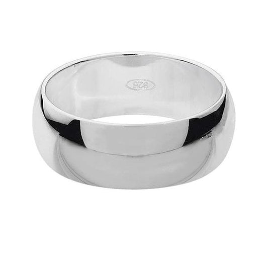 SILVER WEDDING RING SIZE X