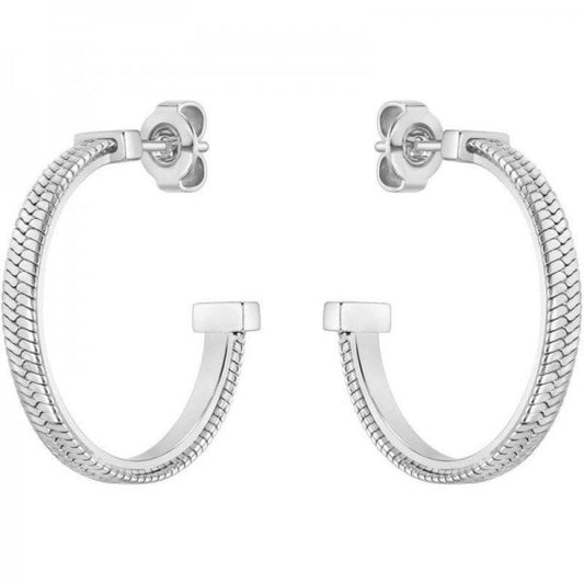 Ladies Zia Stainless Steel Hoop Earrings
