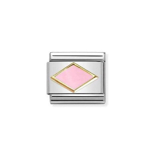 Gold and Pink Rhombus Charm