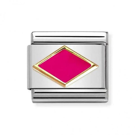 Godl and Fuchsia Rhombus Charm