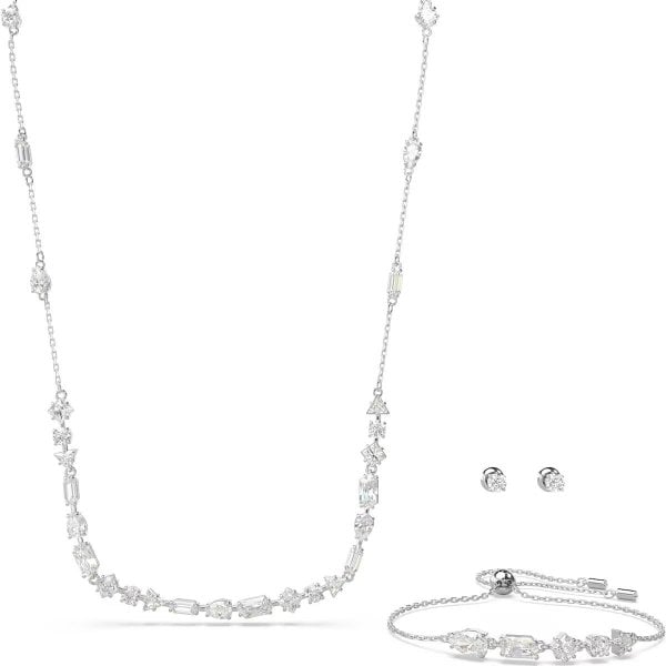 Mesmera set, Mixed cuts, Scattered design, White