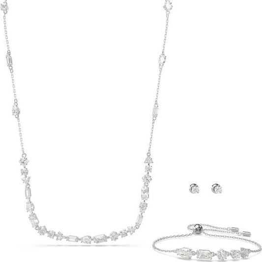 Mesmera set, Mixed cuts, Scattered design, White