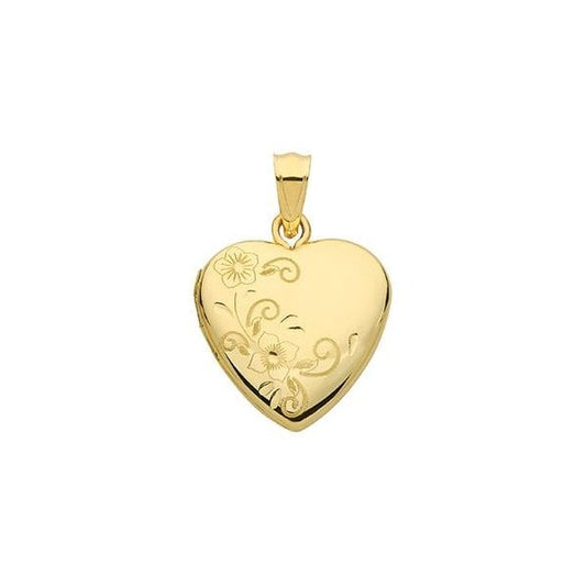 9CT YELLOW GOLD HEART LOCKET