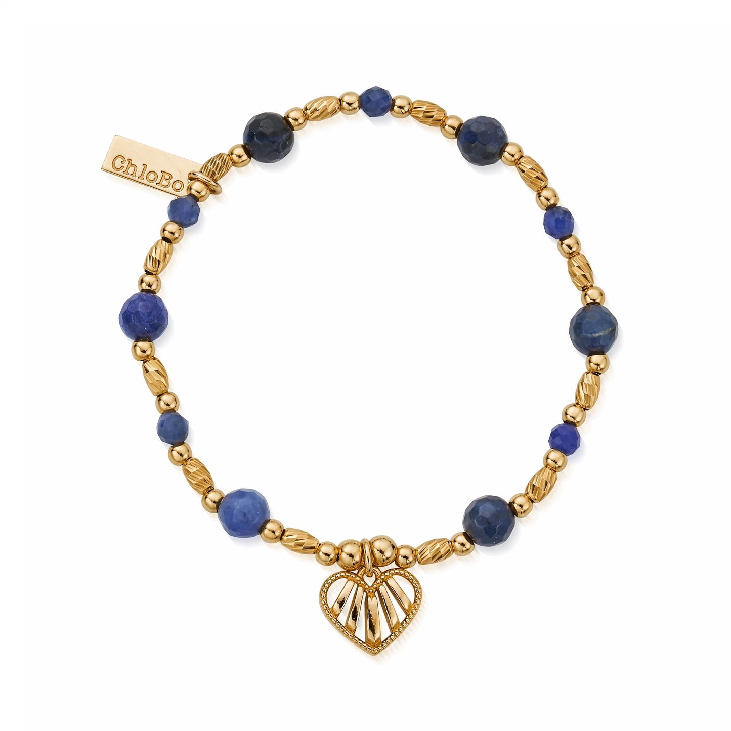 Gold Heart of Dreams Sodalite Bracelet