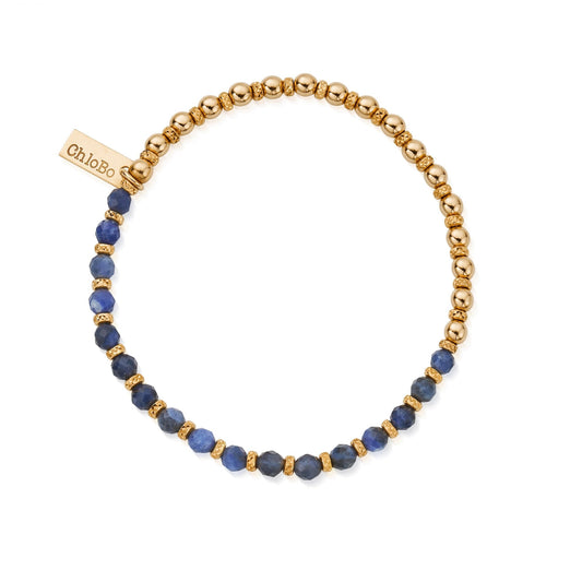Gold Story of the Moon Sodalite Bracelet