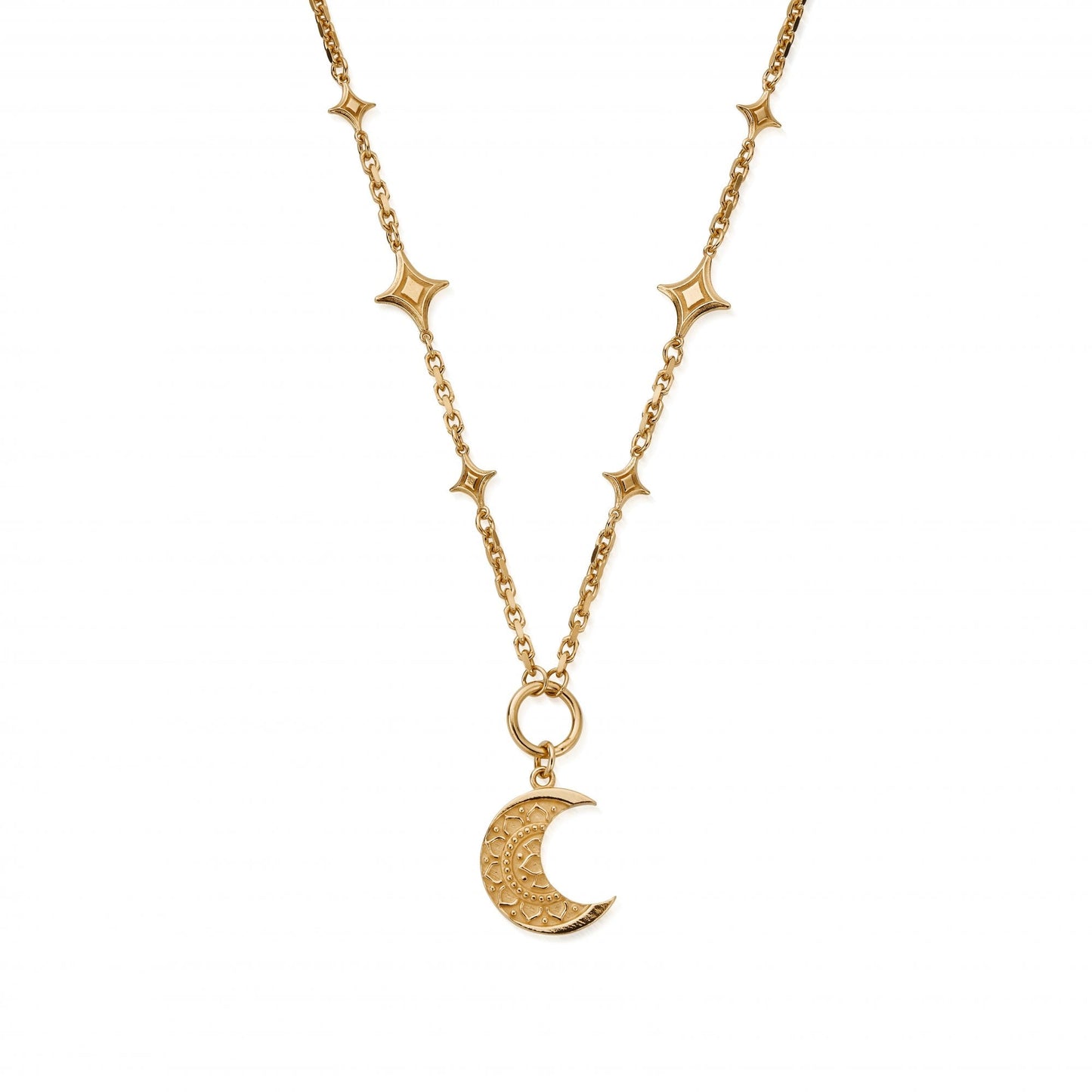 Gold Moon Mandala Necklace