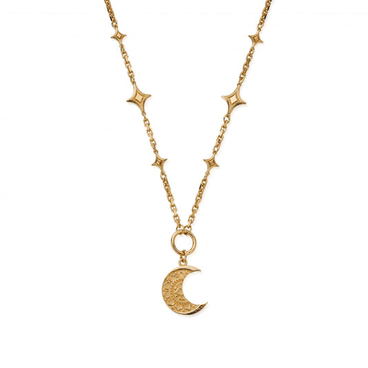 Gold Moon Mandala Necklace