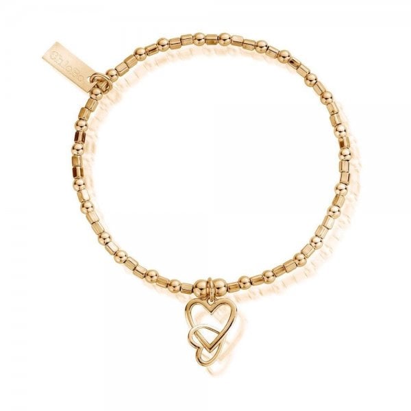 Gold Interlocking Love Heart