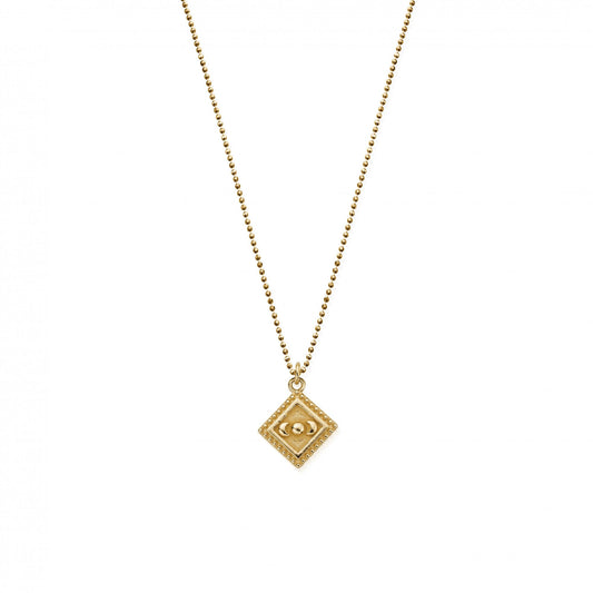 Gold Diamond Cut Chain with Moon Magic Pendant