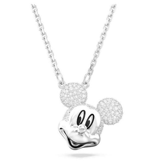 Disney Mickey Mouse pendant, White, Rhodium plated