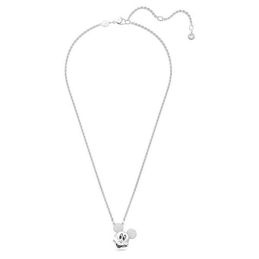 Disney Mickey Mouse pendant, White, Rhodium plated