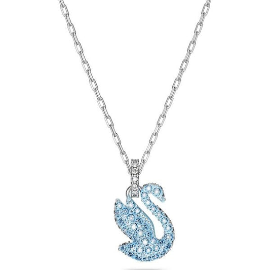 Swarovski Iconic Swan pendant, Swan, Small, Blue