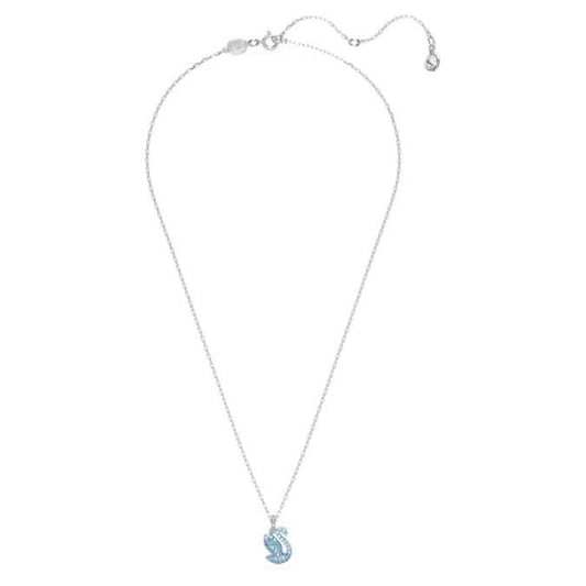 Swarovski Iconic Swan pendant, Swan, Small, Blue