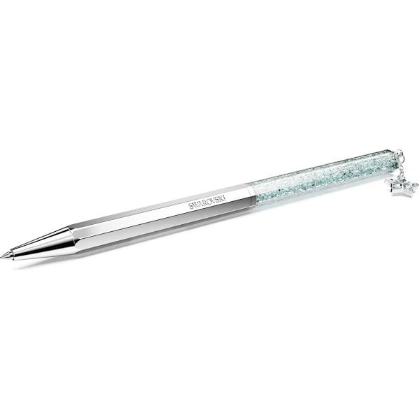 Crystalline ballpoint pen, Star, Blue, Chrome plat