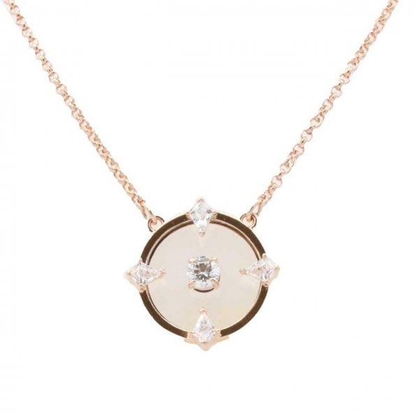Swarovski North Rose Gold Crystal Glass Necklace