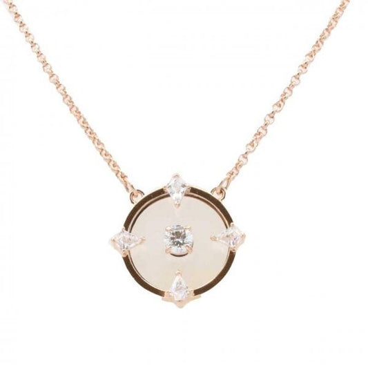 Swarovski North Rose Gold Crystal Glass Necklace