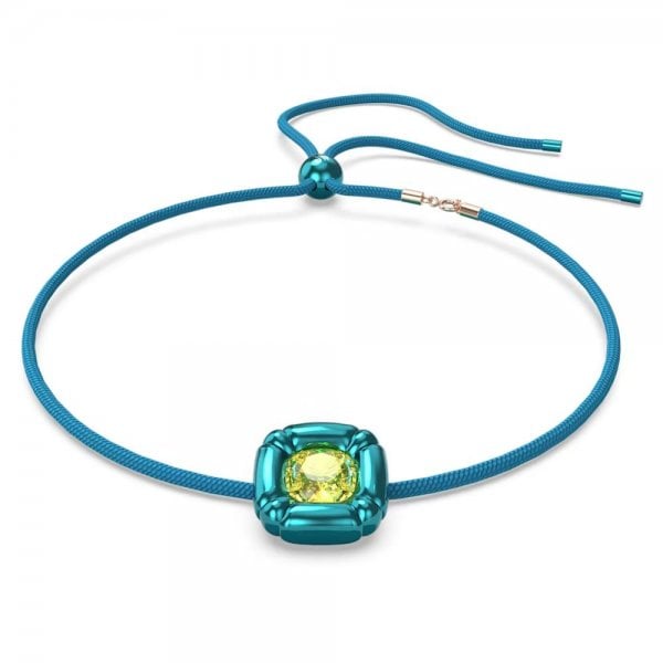 Dulcis necklace, Cushion cut, Blue