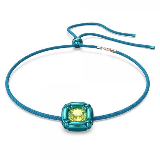 Dulcis necklace, Cushion cut, Blue