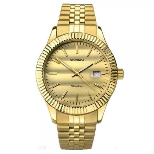 Gents Gold Plated Quartz Watch