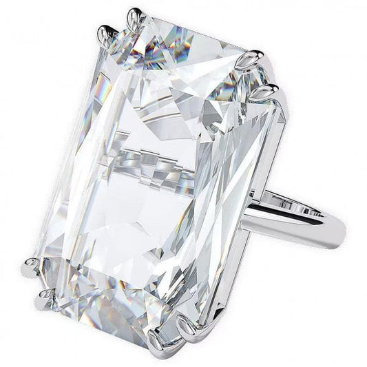 Mesmera cocktail ring, Oversized, White, S50