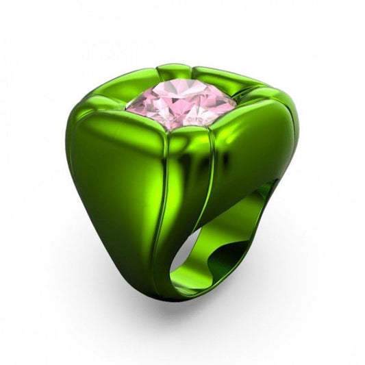 Dulcis cocktail ring, Cushion cut, Green, S50