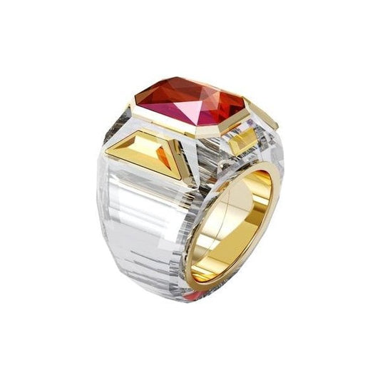 Chroma cocktail ring, Pink, Gold-tone S55