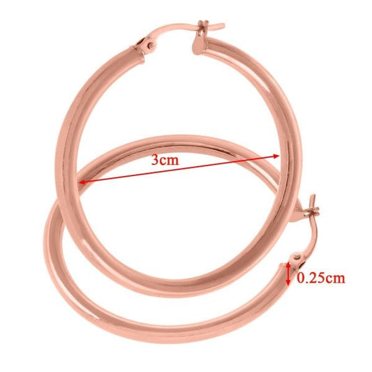 Rose Gold Hoop Earrings
