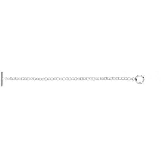 SILVER ROLLA T BAR BRACELET