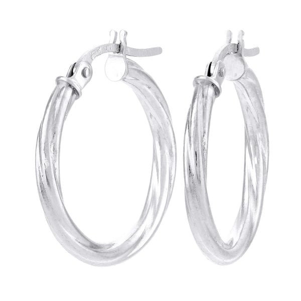 White Gold Hoop Earrings