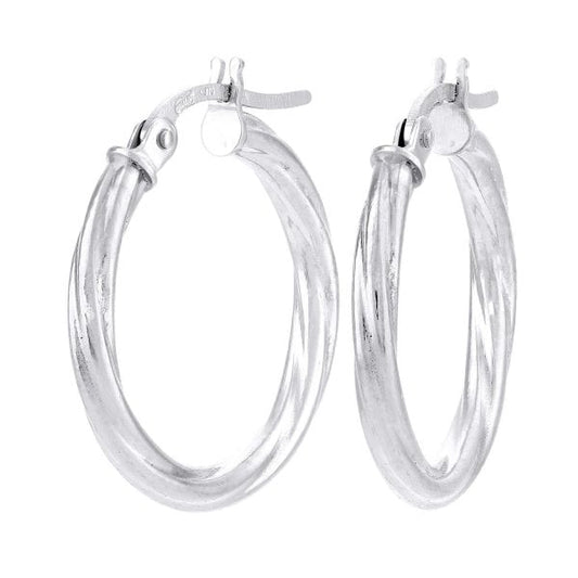 White Gold Hoop Earrings