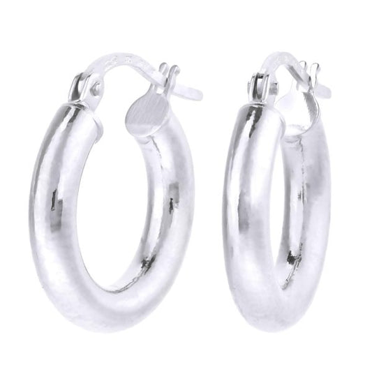 White Gold Hoop Earrings