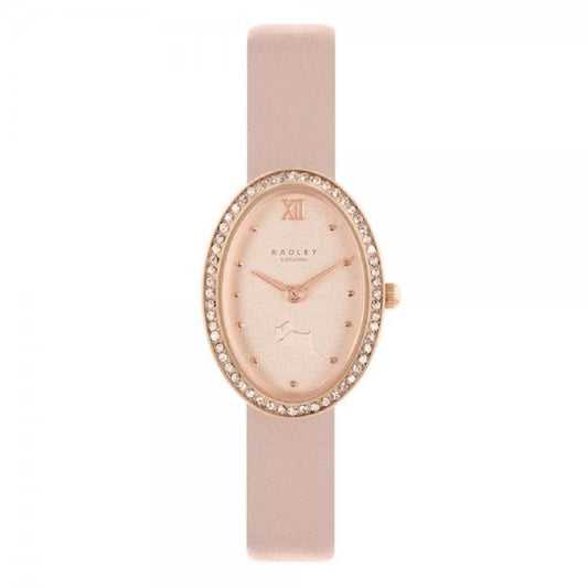 Pink Leather Strap Ladies Watch