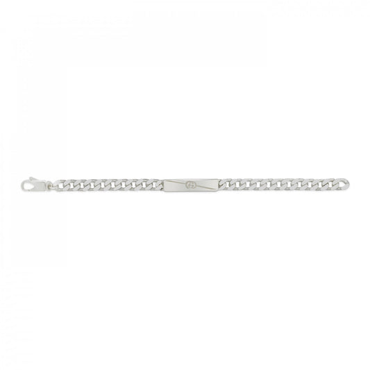 Gucci Tag Bracelet Silver Size 18