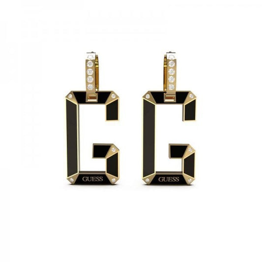 Women’s G-Shades Black and Gold Drop Earrings